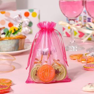 10x15cm personalizzato trasparente di grandi dimensioni borsa <span class=keywords><strong>Organza</strong></span> 50 pz gioielli braccialetto profumo natale caramelle materiali da imballaggio - Product Image 4
