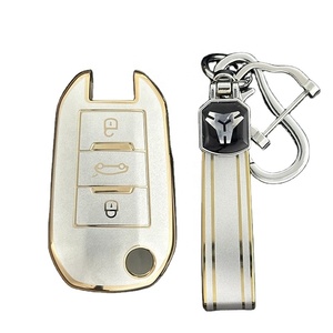 Housse de clé de voiture en TPU Quicksand pour Peugeot 408 508 2008 <span class=keywords><strong>3008</strong></span> 4008 5008 accessoires de voiture <span class=keywords><strong>porte</strong></span>-clés - Product Image 1