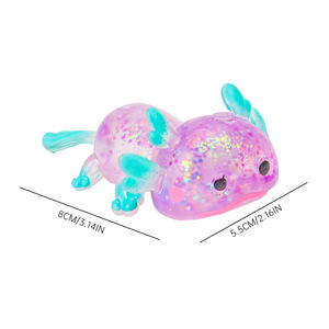 Squishy de animales con forma de caramelo de malta, el más vendido transfronterizo: salamandra, capibara realista y garra de gato pintada en oro de dibujos animados - Product Image 5