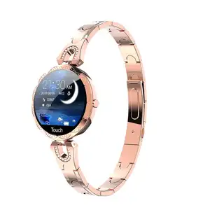 AK15 Smart Watch donna impermeabile cardiofrequenzimetro pressione sanguigna Fitness Tracker per Lady Metal Watch 2023