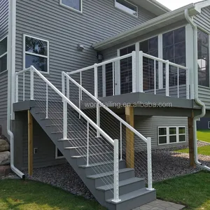 Kits de <span class=keywords><strong>balustrade</strong></span> en fil métallique YL METAL SS pour terrasse extérieure, <span class=keywords><strong>balustrade</strong></span> de balcon en acier inoxydable à tensionnement par câble - Product Image 2