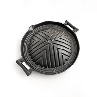 Grill rond en fonte antiadhésif pour BBQ, poêle, Mookata, fabriqué en thaïlande, vente en gros,