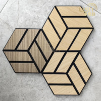 Panneau insonorisant auto-adhésif hexagonal de style européen sculpté dans n'importe quelle forme panneaux acoustiques de plafond mural intérieur/extérieur