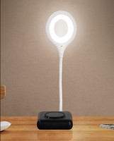 Nouveau, commande vocale intelligente créative, Protection des yeux, bureau de lecture, lampe de nuit Led Usb, lumières annulaires Led intelligentes