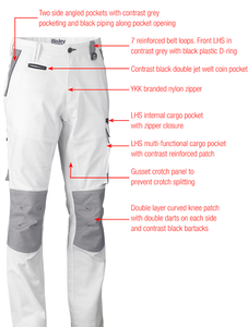 Pantalon de travail cargo industriel pour <span class=keywords><strong>homme</strong></span> avec poches pour genouillères, noir, gris, kaki, robuste, pantalon de randonnée - Product Image 3