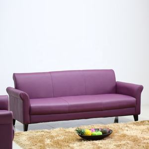 (SP-KS333U) роскошный отель кафе ресторан офисная кожаная обложка фиолетового цвета секционный диван-кровать - Product Image 4