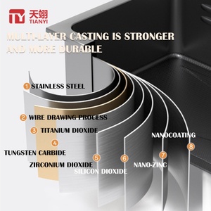 Modern Luxury Stainless Steel Single Bowl <b>Kitchen</b> Nano <b>Sink</b> Thickened Steel Handmade Smart Multifunctional <b>Kitchen</b> <b>Sink</b> - Product Image 3