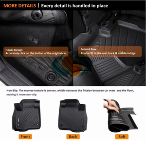 Fodera per pavimenti per auto nera per tutte le stagioni per linee di carico per Hyundai <span class=keywords><strong>Kona</strong></span> 2018-2023 <span class=keywords><strong>Kona</strong></span> N 2022-2023 senza accessori - Product Image 4