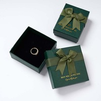 Quantité minimale de commande bas Logo privé personnalisé bijoux en carton Durable boîte de collier en papier rigide dur boîtes de bague de cadeau de noël