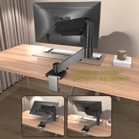 Support d'écran de haute qualité, bras mécanique, fixation par pince de bureau, installation perforée, compatible avec les moniteurs de 17 à 35 pouces