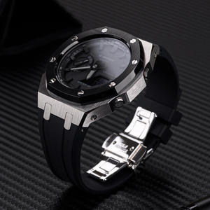 Ga2100 <b>Watch</b> <b>Case</b> Replacement Kit Farmhouse Oak 316L Stainless Steel Silicone <b>Watch</b> Band - Product Image 4