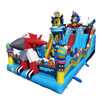 Castillo Inflable de PVC Resistente Personalizado de Fábrica, Tobogán Inflable Grande con Obstáculos, Diseño de Robot Transformer