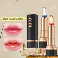 DJDJ Lèvres Hydratant Naturel Longue Durée Fleur Gelée Rouge À Lèvres Température Changement De Couleur Brillant À Lèvres Cristal Fleur Baume À Lèvres