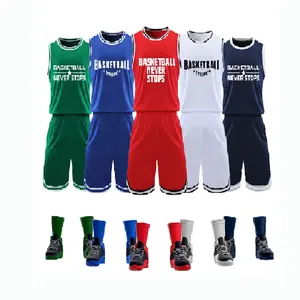 Popular Wholesale Sport Clothes With Spandex Material Custom Cheap Reversible Basketball Jerseys