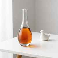 Botol Kaca Kristal Putih Tebal Transparan Berkualitas Tinggi 500ml untuk Grosir Minuman Keras, Brandy, Vodka, Whiskey