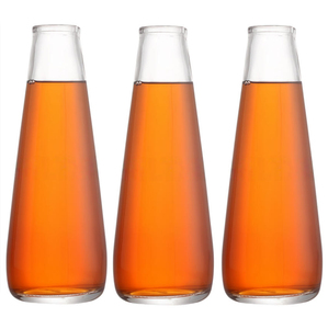 <span class=keywords><strong>Carafe</strong></span> <span class=keywords><strong>en</strong></span> <span class=keywords><strong>verre</strong></span> <span class=keywords><strong>avec</strong></span> <span class=keywords><strong>bouchon</strong></span> <span class=keywords><strong>en</strong></span> bois et design bouteille, capacité 500 ml, pour emballage de boissons froides - Product Image 1