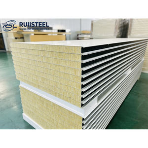 Panel Acústico <span class=keywords><strong>de</strong></span> Lana <span class=keywords><strong>de</strong></span> Roca Ignífugo Moderno <span class=keywords><strong>de</strong></span> 50/70/100 mm con Panel Sándwich Aislado <span class=keywords><strong>para</strong></span> Techo - Product Image 1