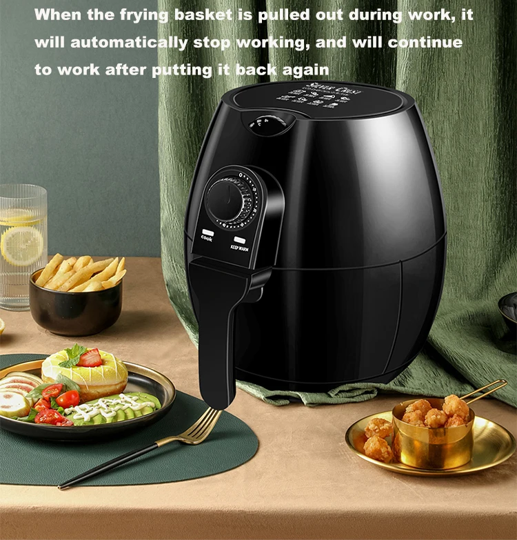 Big Capacity 5.8L Electric Cooker Steam Silver Crest Air Deep Fryer Machine Without Oil Air Fryers