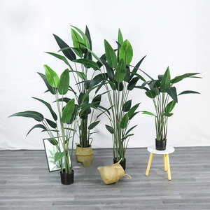 Grandes Feuilles Triple Tige Faux Soie Feuille Plante Maison Intérieur Voyageurs Palmier Bananier Artificiel pour Salon Décoration - Product Image 4
