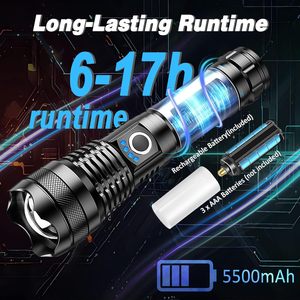 100000 Lumen 4-mode 1200-1500m Gun Breech White Lazer Light Aluminum Alloy IPX-6 Waterproof Rechargeable USB P70 Hunting <b>LED</b> - Product Image 3