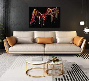 <span class=keywords><strong>Peinture</strong></span> corporelle sexy pour <span class=keywords><strong>femme</strong></span>, <span class=keywords><strong>abstraite</strong></span>, nue, moderne, encre acrylique écologique, impression numérique 6 couleurs, toile murale encadrée 24x36 - Product Image 2