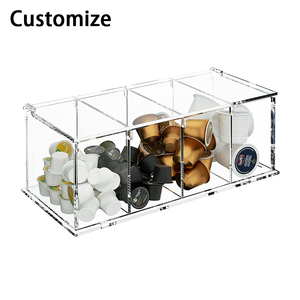 Hộp đựng cà phê bằng acrylic, giá để cà phê dạng viên nang, hộp đựng túi cà phê bằng acrylic trong suốt, 4 ngăn, có thể tùy chỉnh - Product Image 1