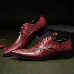 Zapatos de Cuero Casuales de Moda para Hombre con Punta Puntiaguda, Cómodos, Transpirables, con Cierre de Cordones, para Anfitriones y Novios - Product Image 6