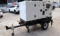 Groupe électrogène diesel portable silencieux de type remorque, 3 phases AC, 50 KVA, démarrage automatique, 50Hz, télécommande, moteur Ricardo