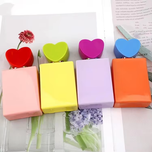 Flacon de parfum carré vide de 30 ml, couleur macaron, couvercle enfantin doux, flacon pulvérisateur portable de voyage, <span class=keywords><strong>verre</strong></span> sérigraphié - Product Image 3