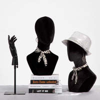 Poitrine Film Tête Moule Présentoir Props Chapeau Coiffe Perruque Accessoires Affichage Props Peut Être Épinglé et Mousse Tête Moule