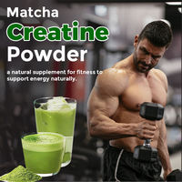 Poudre de créatine matcha AegleWell pré-entraînement, énergie naturelle et soutien musculaire, récupération et concentration après l'entraînement