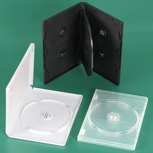 Boîtiers de remplacement SUNSHINE PS1 PS4 pour jeux Slim CD DVD, pour contenir 2, 3, 4 ou 5 disques avec plateaux à rabat, boîtiers DVD noirs simples de 14 mm - Product Image 2