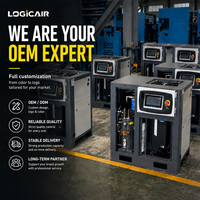 Compresseur d'air LOGICAIR compact 10 CV 7,5 kW, mini compresseur d'air à vis super silencieux 8-10 bars pour peinture et sablage