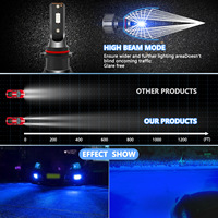 Ampoules LED antibrouillard bleu glace 50W, CSP 3570 12V 50000 heures, phares LED pour H7 H11 9005 9006 881, phares de voiture