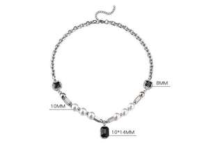 Nouvelle mode Collier de perles en acier inoxydable avec chaîne de perles en ABS pour hommes personnalisé prêt à expédier - Product Image 3