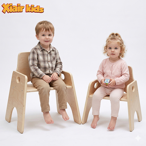 Tabouret en bois Montessori pour enfants, siège bébé pour garderie, chaise en bois légère empilable, mobilier d'apprentissage pour maternelle et préscolaire - Product Image 1