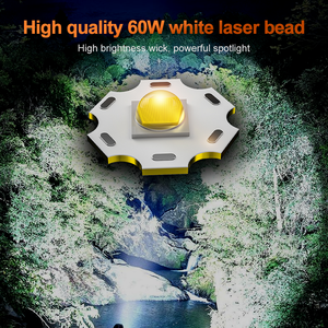 Superheldere 60W Witte Laser Kralen Zoom Telescopische Led Koplamp Vermogen Perfect Voor Kamperen Wandelen Vissen Koplamp - Product Image 2