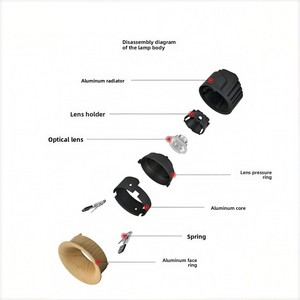 <span class=keywords><strong>Spot</strong></span> encastré LED moderne en aluminium, anti-éblouissement, pour l'éclairage intérieur dans les chambres à coucher et les salons - Product Image 5