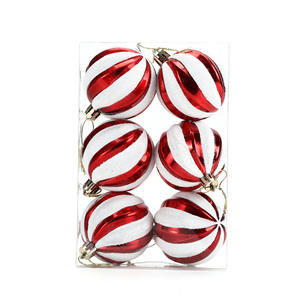 2025Bestwish Juego de bolas de Navidad galvanizadas Adornos colgantes festivos para crear una atmósfera Bolas de plástico pintadas duraderas - Product Image 5