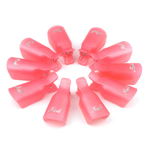 10 piezas/bolsa, Clip de Plástico <span class=keywords><strong>para</strong></span> Remover <span class=keywords><strong>Uñas</strong></span> Acrílicas, <span class=keywords><strong>para</strong></span> Esmalte de Gel UV LED, Color Morado Rosa, Herramientas de Manicura, Suministros <span class=keywords><strong>para</strong></span> Profesionales - Product Image 1