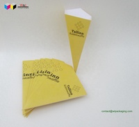 Logo personnalisé biodégradable à emporter à emporter aller à 100% cône de qualité alimentaire papier bulle gaufre porte-boîte porte-conteneur