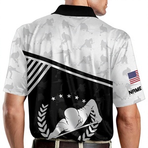 Camiseta de Billar para Hombre, Manga Corta, Sólida, de Secado Rápido, Poliéster/Algodón, Tejido de Punto, Diseño Deportivo Informal, Nombre Personalizado, Bandera Americana - Product Image 5