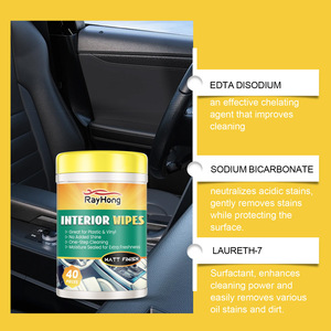 Rayhong, 40 Uds., toallitas para interior <span class=keywords><strong>de</strong></span> <span class=keywords><strong>coche</strong></span>, eliminación <span class=keywords><strong>de</strong></span> <span class=keywords><strong>manchas</strong></span>, restauración <span class=keywords><strong>de</strong></span> brillo, daño solar, reducción <span class=keywords><strong>de</strong></span> piezas <span class=keywords><strong>de</strong></span> plástico, papel <span class=keywords><strong>de</strong></span> limpieza <span class=keywords><strong>de</strong></span> asiento <span class=keywords><strong>de</strong></span> cuero - Product Image 6
