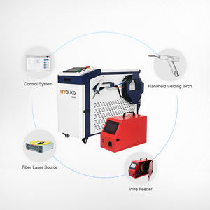 Mesin las laser serat portabel mini, alat las laser genggam cnc 3 dalam 1 1000w 2000w 3000w untuk logam stainless steel aluminium - Product Image 4