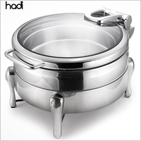 Chauffe-plat hydraulique en acier inoxydable de la meilleure qualité avec couvercle en verre Rectangle Restaurant Buffet Dubai Hotel Usage 9L Capacité