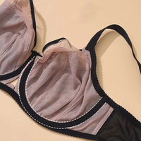Soutien-gorge minimiseur grande taille européen américain, sans doublure, bonnet fin, couvrant, grande taille, lingerie pour femmes à forte poitrine