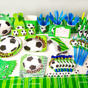 Fußball Geburtstag Themenparty Pappteller Servietten Becher Set Deko Dekorationen für Geburtstagsfeier - Product Image 6