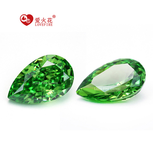 4k nghiền đá cắt lê hình dạng tổng hợp Cubic Zirconia 3*5mm-14*18mm 5A + lớp cỏ màu xanh lá cây màu lỏng CZ đá quý giá bán buôn - Product Image 5
