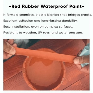 Solution d'étanchéité durable pour toitures en caoutchouc rouge, peinture imperméable pour gouttières en ciment à bon <span class=keywords><strong>prix</strong></span> - Product Image 3