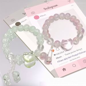 Trendy Colorful Sweet Fantasy Popcorn Cracked <b>Beads</b> <b>Bracelet</b> for Women GirlsColored Opal Crystal Cat Charm Pendant Hand <b>Bracelet</b> - Product Image 6
